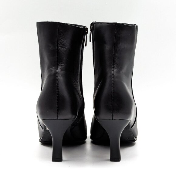 La Canadienne Women Tahlia Black Leather Dressy Office Heel Boots size 10 - Picture 4 of 11